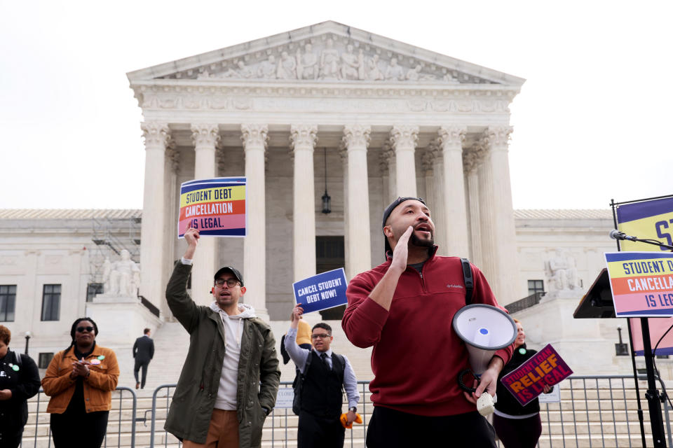 Student Loan Borrowers And Advocates Gather For The People's Rally To Cancel Student Debt During The Supreme Court Hearings On Student Debt Relief (Jemal Countess / Getty Images)