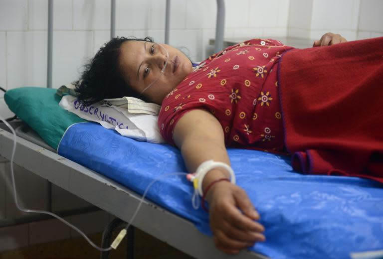 An Indian patient receives treatment at Siliguri Hospital