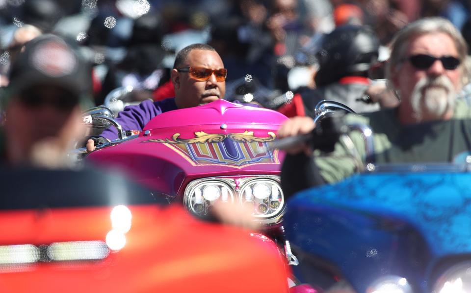 Riders pack Main Street in Daytona Beach during the 2023 edition of Bike Week. The annual motorcycle rally will return March 1-10, 2024.