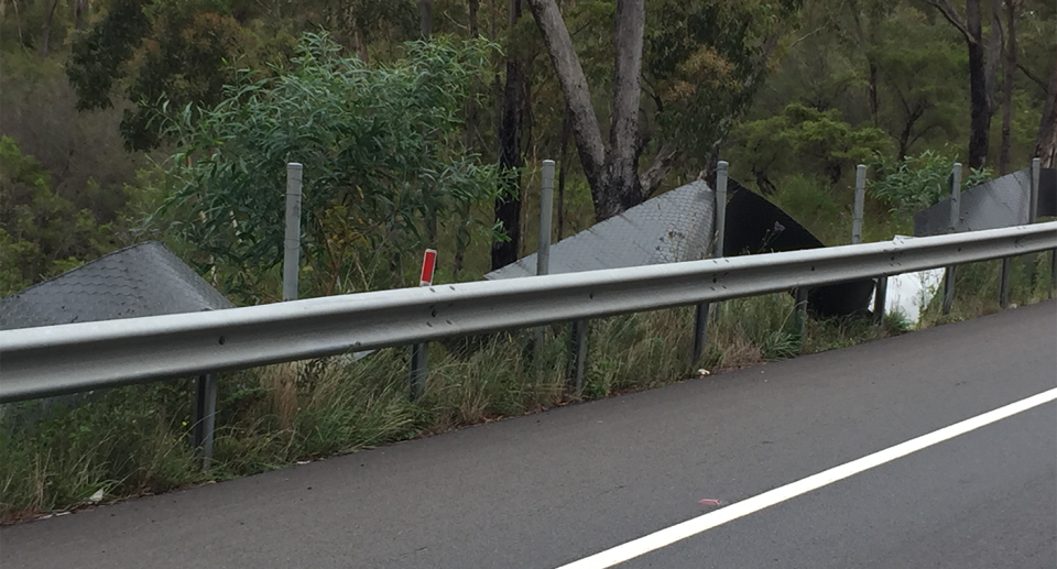 Fences designed to keep koalas off Picton Road are falling apart. Source: Supplied