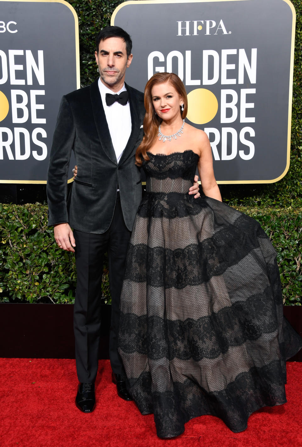 Isla Fisher and Sacha Baron Cohen