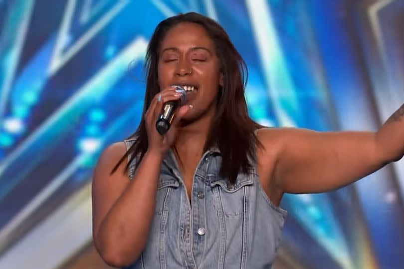 Taryn Charles, 39, was visibly nervous before dazzling the Britain's Got Talent judges with her performance