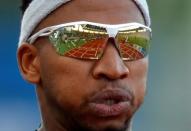 Athletics - Diamond League - Charlety Stadium, Paris, France - June 30, 2018 Qatar's Abderrahman Samba in action during the men's 400 hurdles REUTERS/Charles Platiau