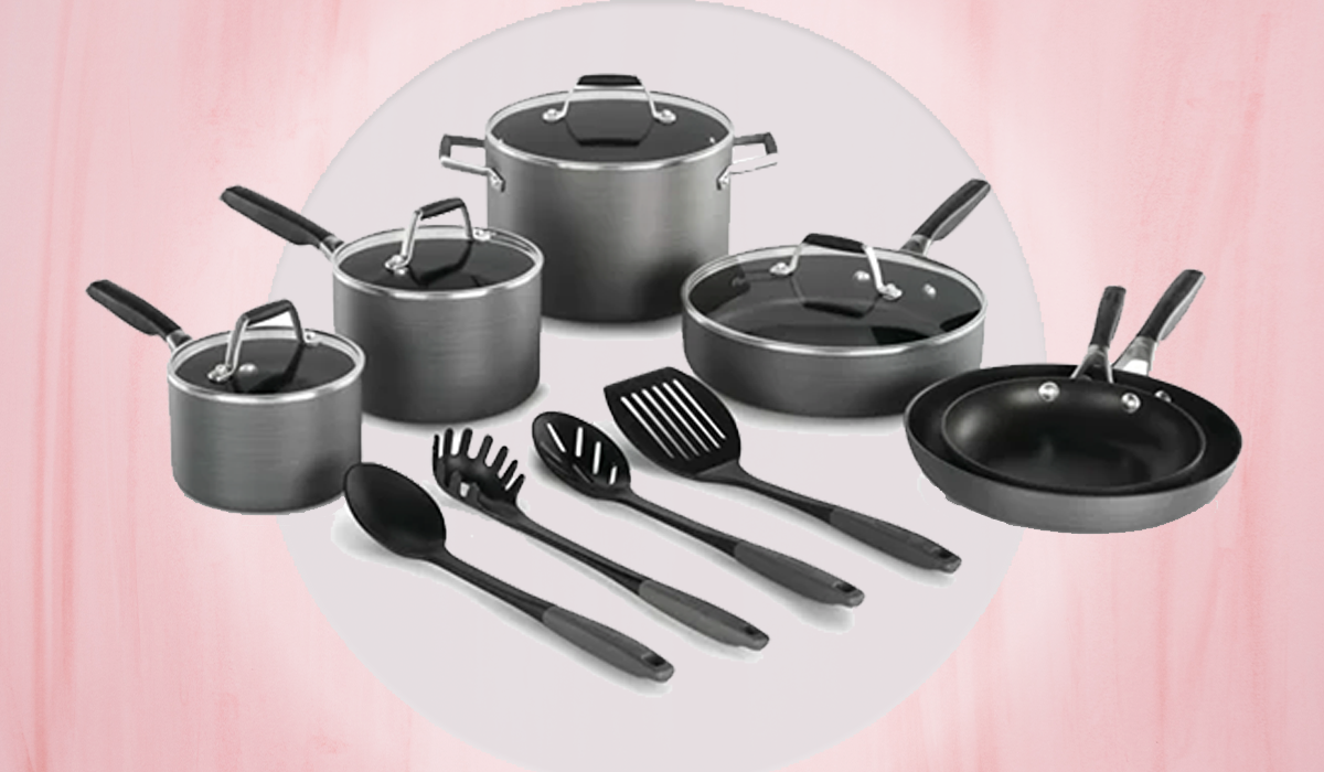 Cooking and cleanup is worlds easier with this 14-piece Calphalon set — now $60 off at Walmart! (Photo: Walmart)