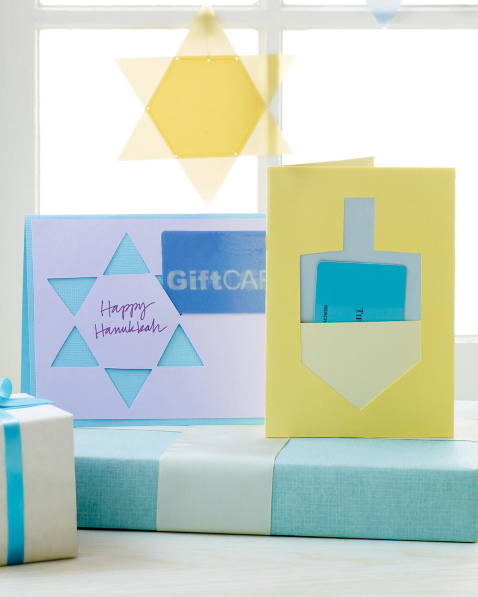 Hanukkah Star and Dreidel Cards