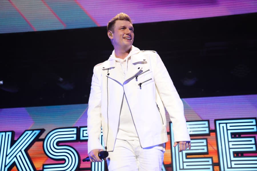 <em>Nick Carter of the Backstreet Boys performs onstage in Detroit, Michigan, in Dec. 2022. (Photo by Scott Legato/Getty Images for iHeartRadio)</em>