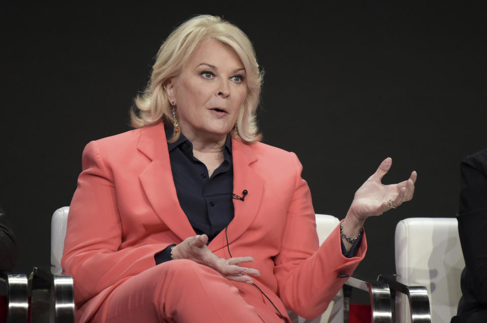 Candice Bergen attends the "Murphy Brown" panel during the Television Critics Association Summer Press Tour at the the Beverly Hilton Hotel on Sunday, Aug. 5, 2018, in Beverly Hills, Calif. (Photo by Richard Shotwell/Invision/AP)