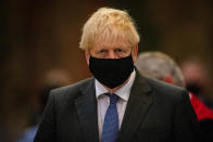 Prime Minister Boris Johnson during a service to mark the 80th anniversary of the Battle of Britain at Westminster Abbey, London.