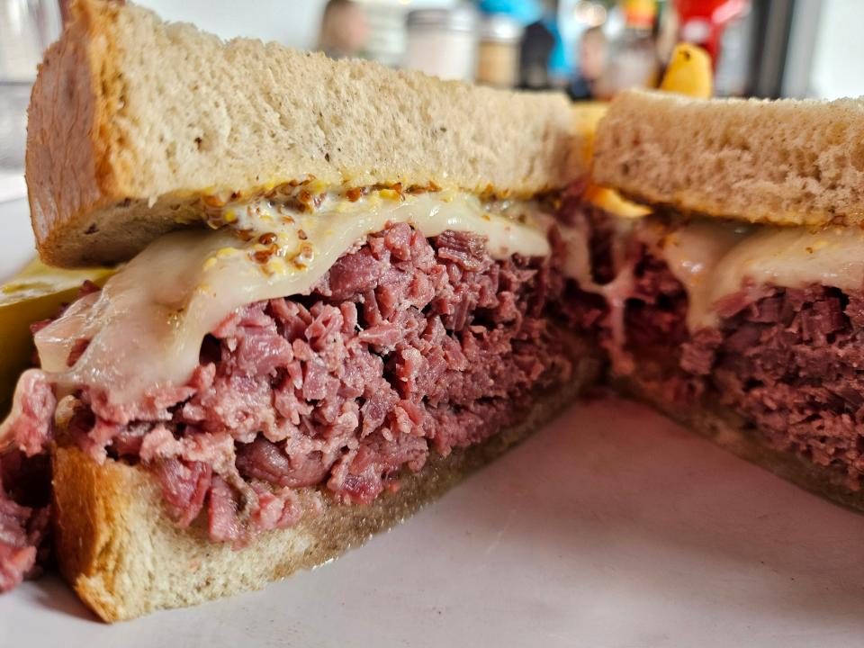 The pastrami sandwich at Sage Biscuit Cafe in downtown Bradenton photographed Oct. 8, 2023.