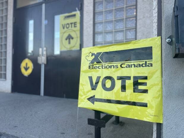 Voters started casting ballots at the Regina-Lewvan polling station early this morning in the 2021 federal election. (Jessie Anton/CBC - image credit)