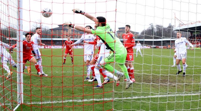 Kiko Casilla conceded three goals as Leeds crashed out of the FA Cup at League Two side Crawley