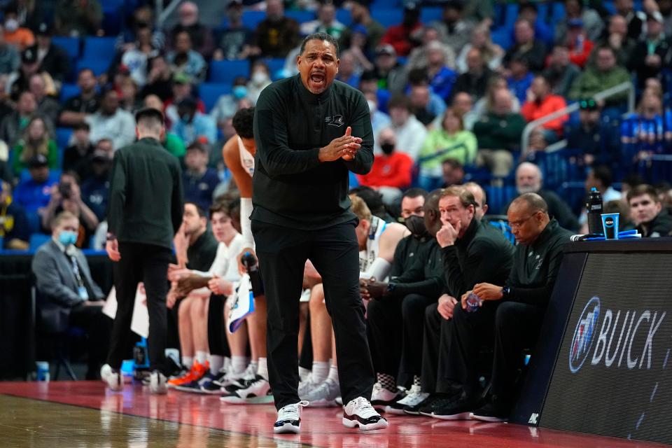 PC coach Ed Cooley, on the sideline during a game last season, secured another recruit on Monday night with Drew Fielder announcing he will play for the Friars.