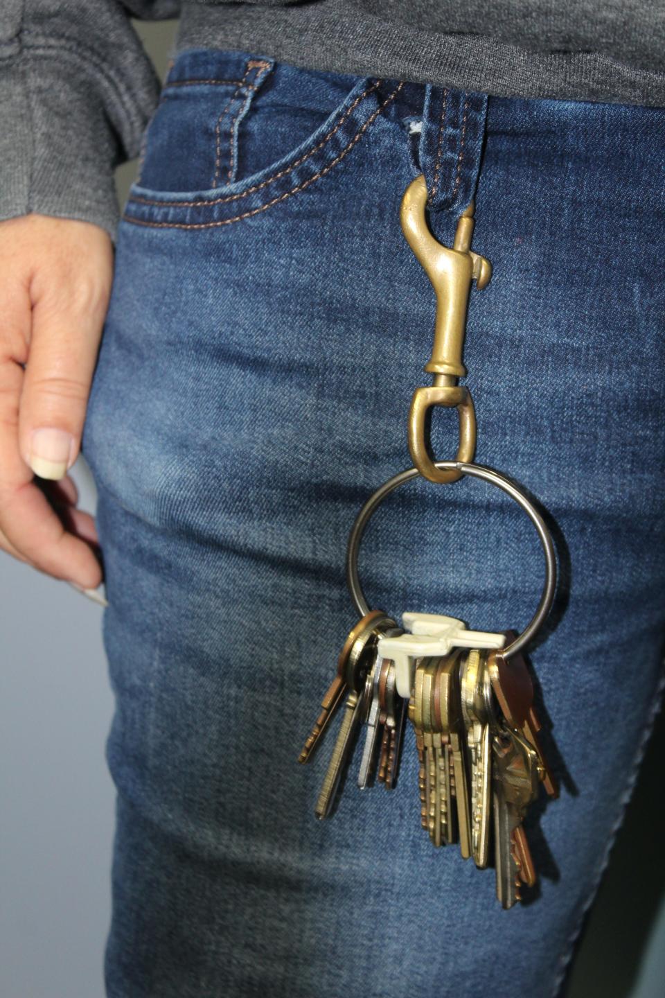 Children hear Jenna Gros coming because of the sound of the keys jangling on her hip. She has the keys to every closet, every room and every gate in the school.