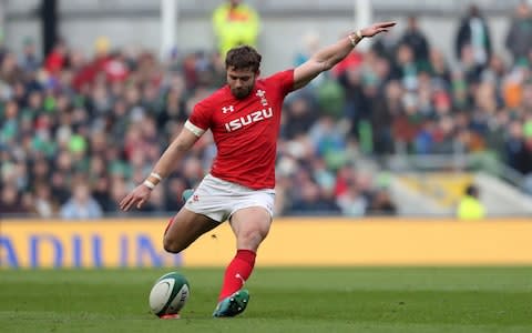 Leigh Halfpenny kicks for points - Credit: Niall Carson/PA