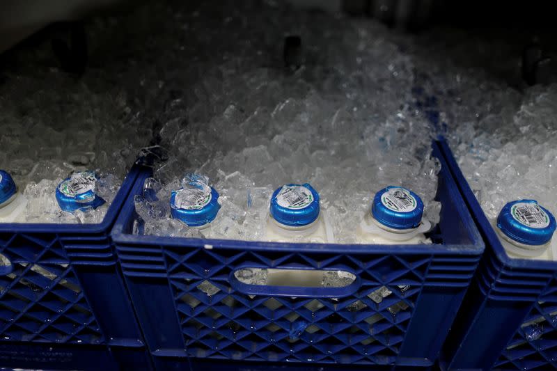 inside of a milk delivery trunk at Capitol Hill as coronavirus disease (COVID-19) continues to spread in Washington