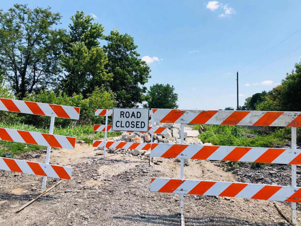 Bridge approach in Callaway County, Missouri, part of $700 million in 2019 flood and storm damage in 22 states.