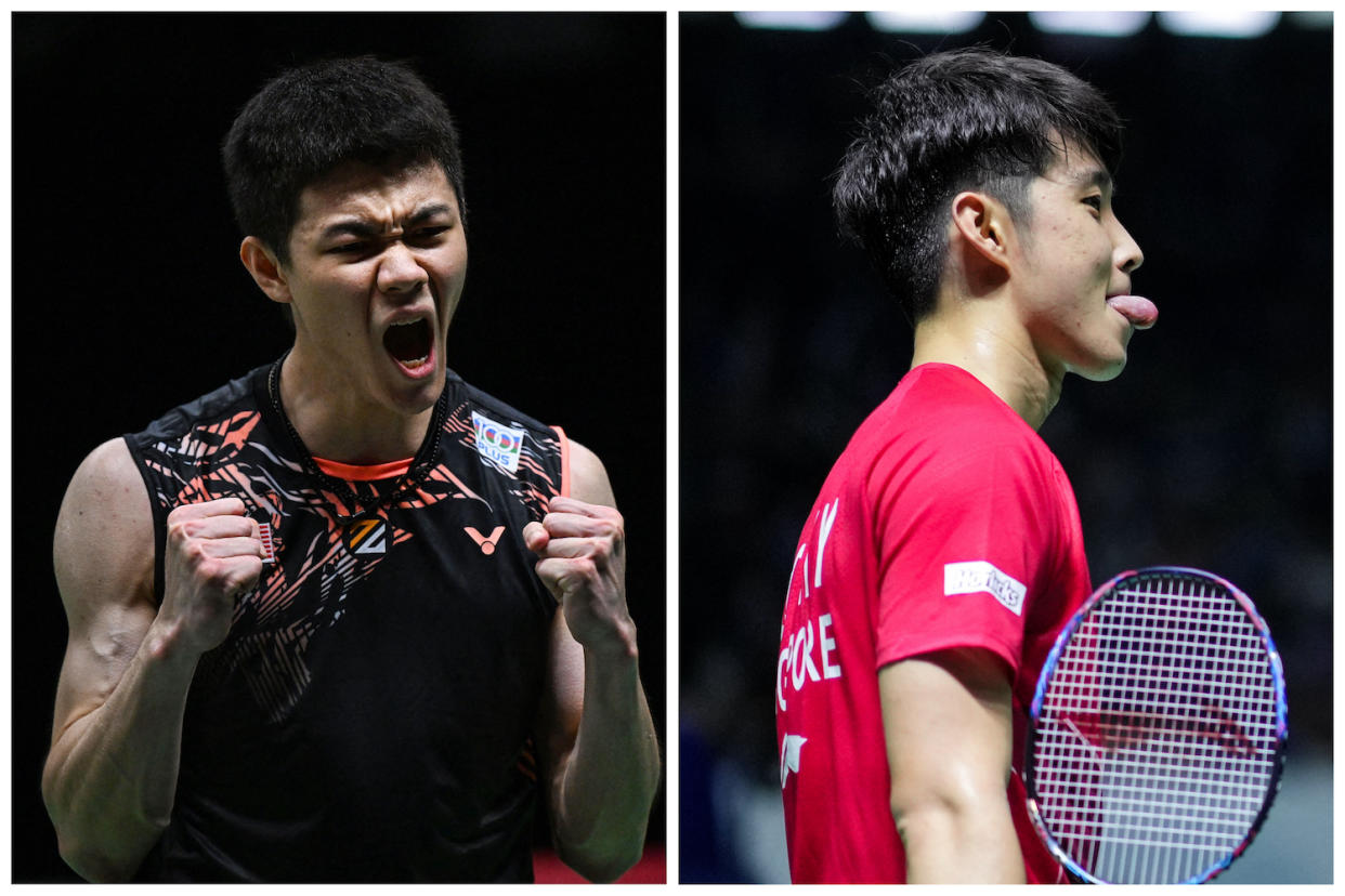 Malaysian shuttler Lee Zii Jia (left) and his Singaporean rival Loh Kean Yew.