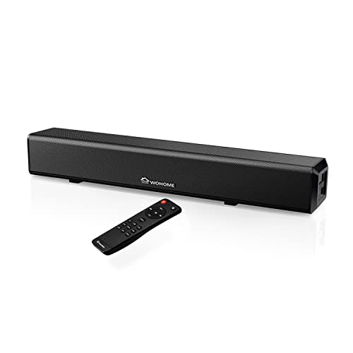 Wohome Small Sound Bars for TV, 50W 16-Inch Ultra Slim Mini Surround Soundbar Speakers System w…