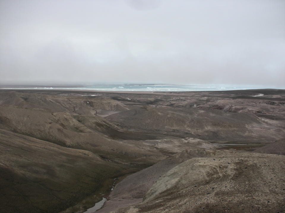 The present landscape at Kap København, where the many hills have been formed by rivers running towards the coast. (Professor Kurt H. Kjær/ PA)