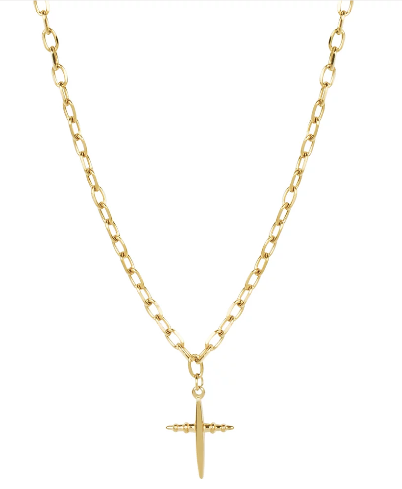 <p><a href="https://www.westangeljewelry.com/product-page/the-dagger-cross-necklace" rel="nofollow noopener" target="_blank" data-ylk="slk:Shop Now;elm:context_link;itc:0;sec:content-canvas" class="link ">Shop Now</a></p><p>The Dagger Cross Necklace</p><p>$45.00</p><p>westangeljewelry.com</p>