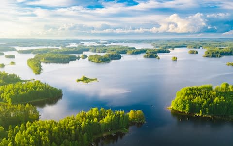 There are worse views than flying over the Finnish isles - Credit: Getty