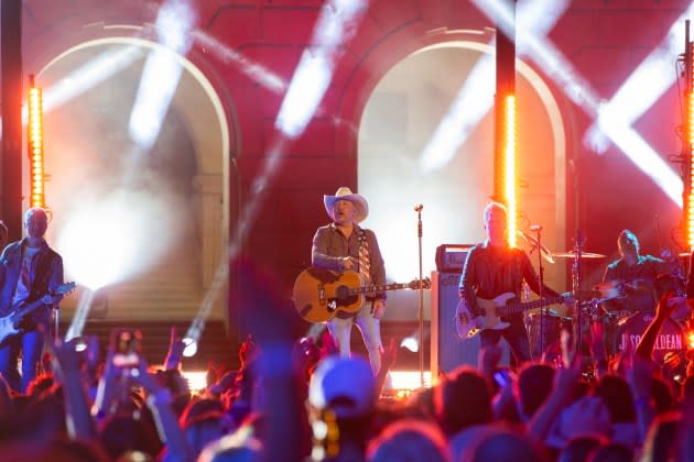 Jason Aldean performs at the 2024 CMT Music Awards in Austin. - Credit: Hutton Supancic/Billboard via Getty Images