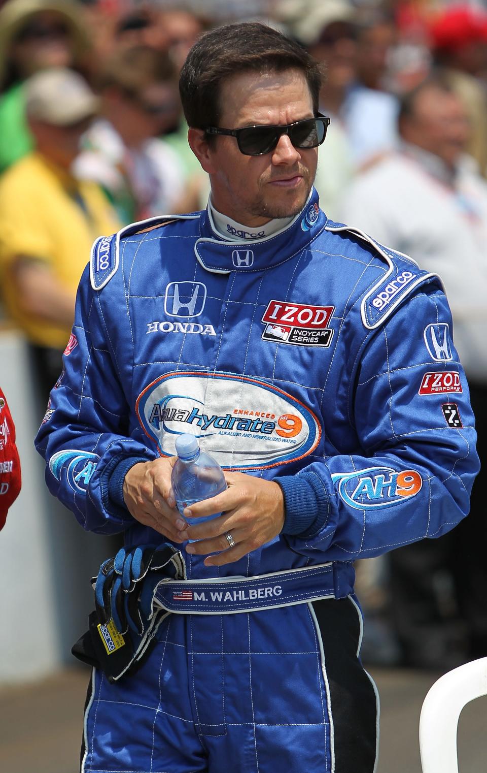 Mark Wahlberg rode in a two-seat car before the 2010 Indianapolis 500.