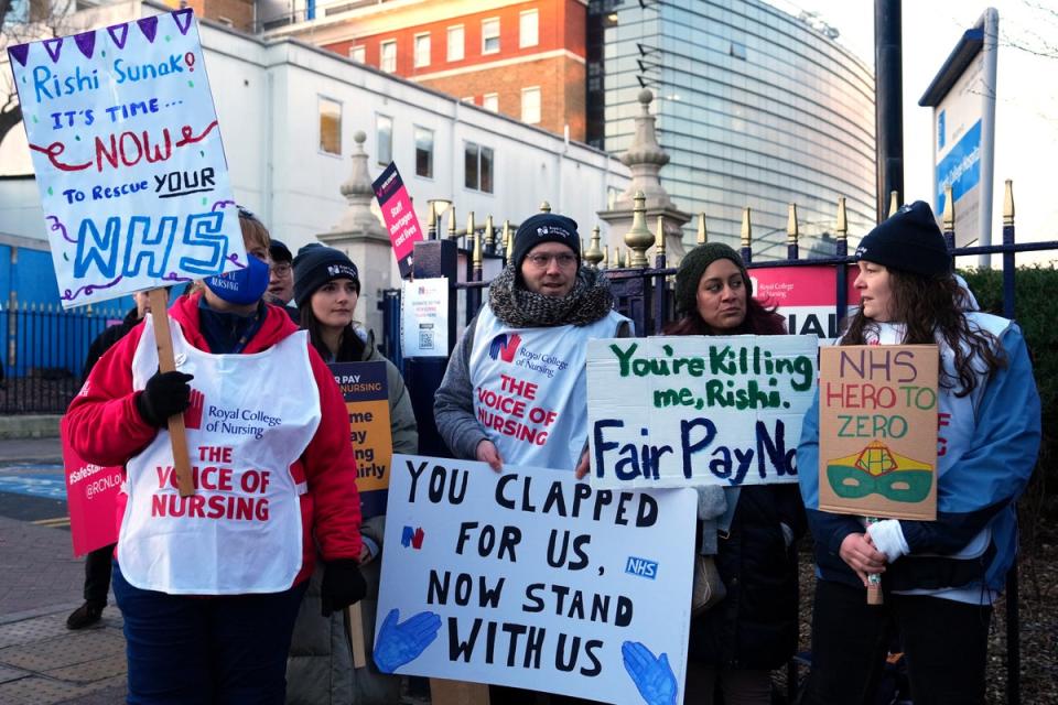 Nurses Continue To Strike Over Pay And Conditions: (Getty Images)