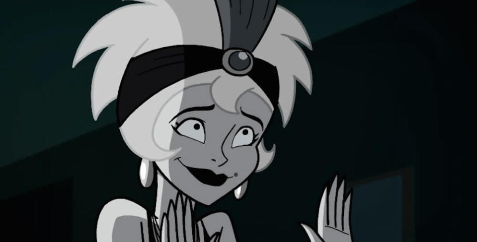 <p>The “Emperor Joker!” episode of the irreverent animated series had a flapper-esque Harley reminiscent of that early Dini sketch.<i> (Image: Warner Bros. TV)</i></p>