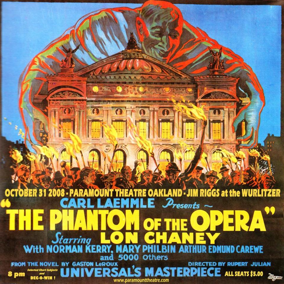 A poster for Rupert Julian’s The Phantom of the Opera