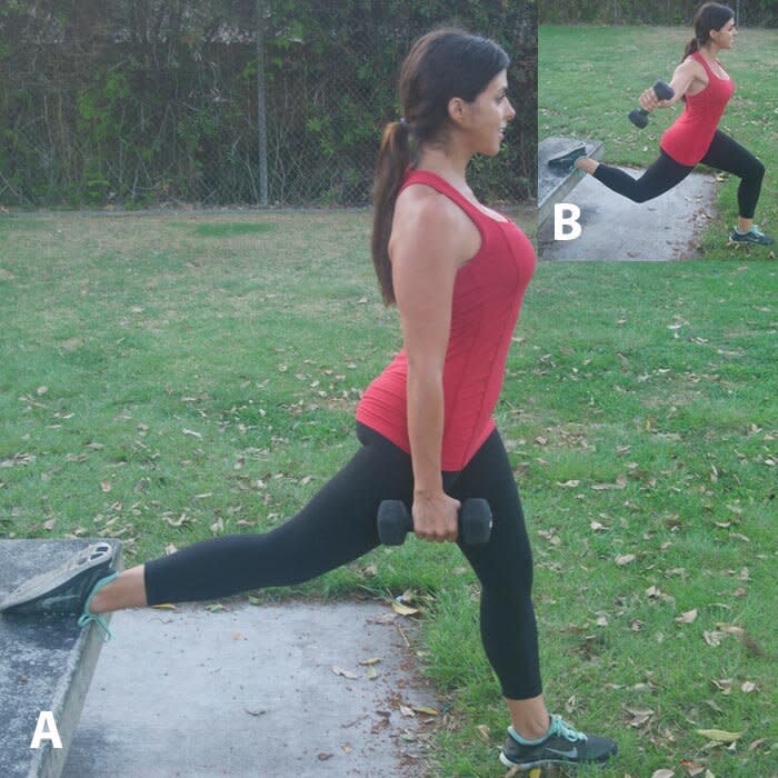 Bulgarian Split Squat with Rear Lateral Raise