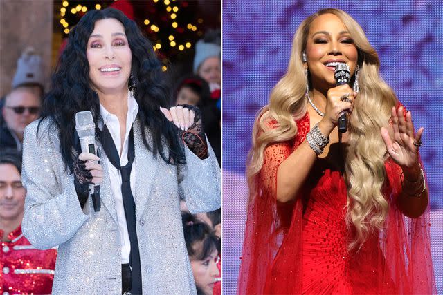 <p>Cara Howe/NBC; Kevin Mazur/WireImage</p> Cher and Mariah Carey