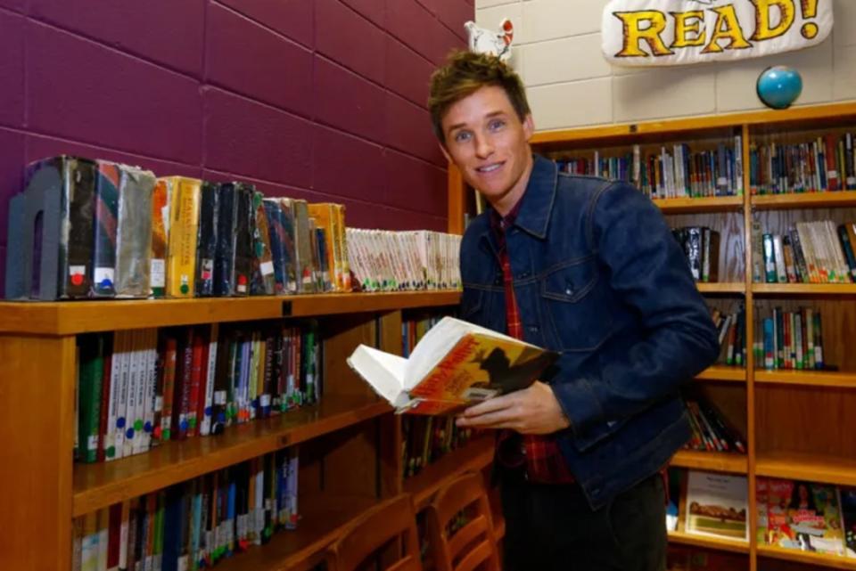 Actor Eddie Redmayne, who stars in the film adaptation of JK Rowling's Fantastic Beasts series, reads Harry Potter.