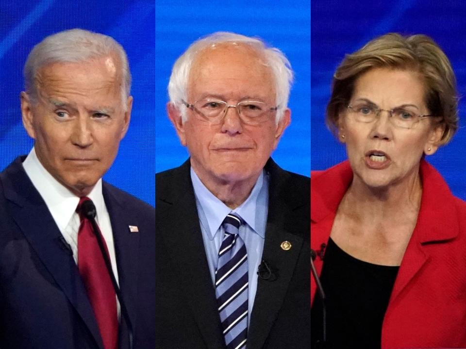 joe biden bernie sanders elizabeth warren