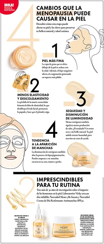 4 cambios que la menopausia puede causar en la piel