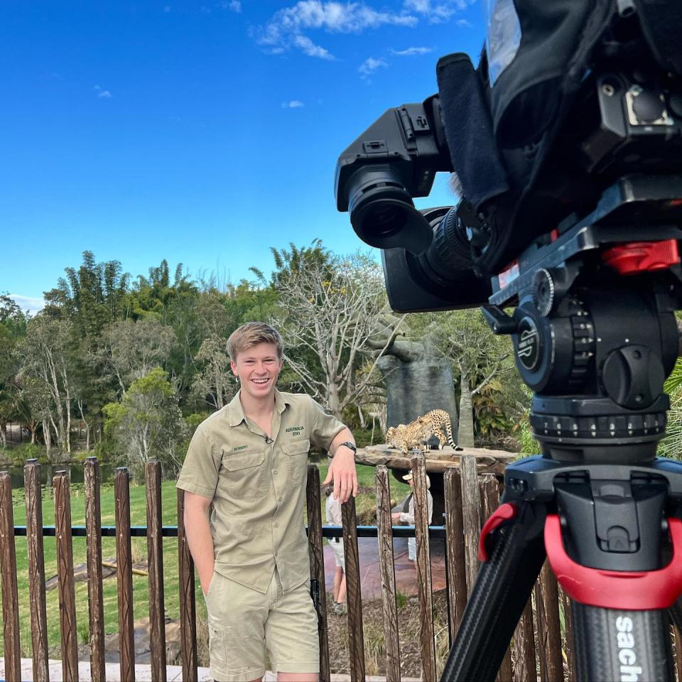 Robert Irwin in front of a camera