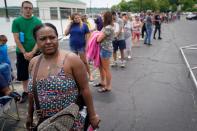 Thousands line up outside unemployment office in Frankfort