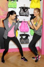 Victoria's Secret models Adriana Lima (left) and Erin Heatherton came to blows over who would get first pick of all the sports bras at the lingerie store's Herald Square outpost in New York City on Tuesday. Our money's on Lima ... Heatherton doesn't look serious enough. (1/15/2012)