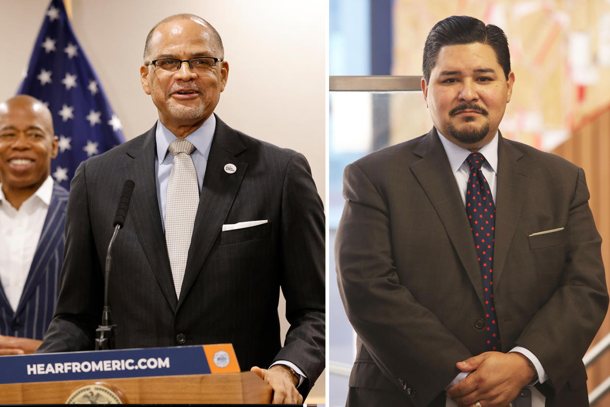 current DOE Chancellor David Banks and former DOE Chancellor Richard A. Carranza