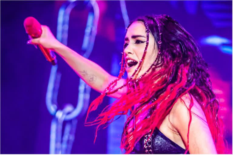 La emoción de Lali Espósito durante su paso por Israel con el Disciplina Tour (Foto: Instagram @lalioficial)