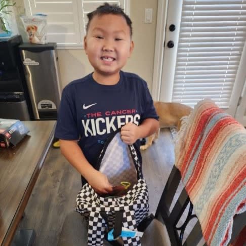 Noland, a sweet 7-year-old who loves RC cars and benefits from the Keaton's Child Cancer Alliance Family Navigator Program