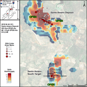 Figure 4: Plan Map of Santo Amaro South Target and Santo Amaro Deposit