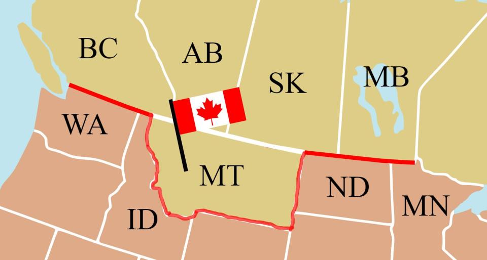 Imagine Montana as part of Canada.