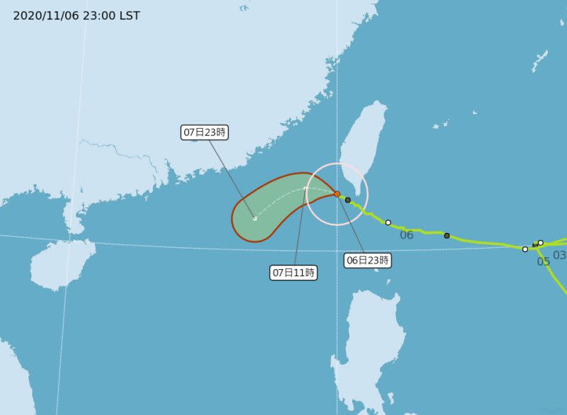 ▲閃電颱風最新動態。（圖／翻攝自中央氣象局官網）