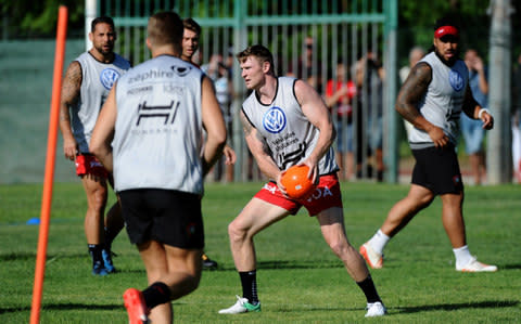 Ashton in training for Toulon - Credit: AFP