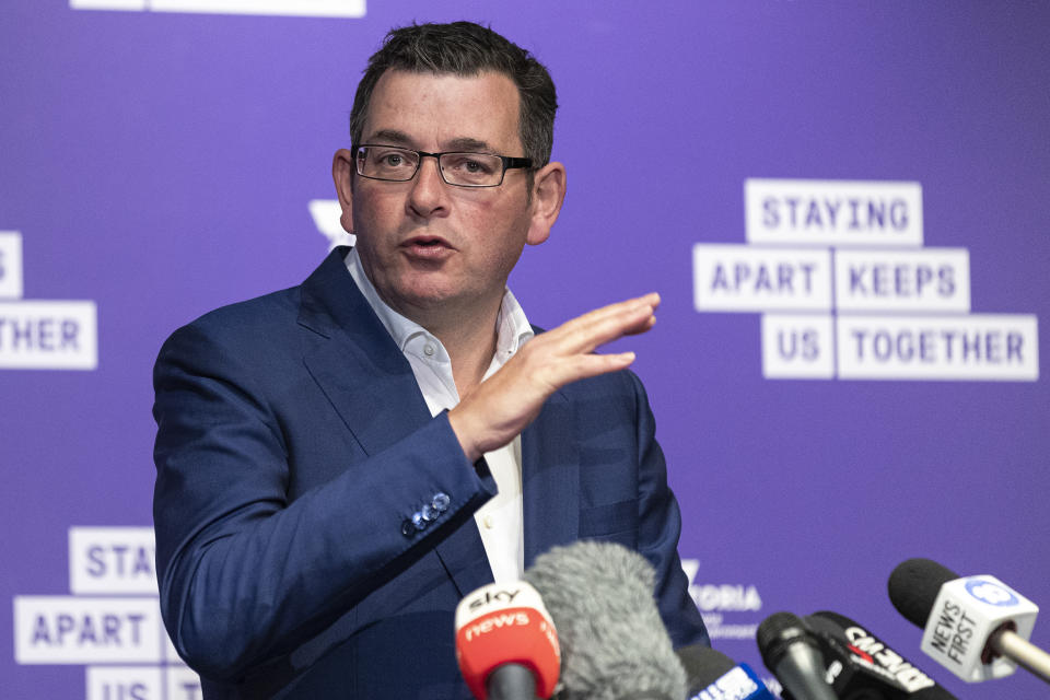 Daniel Andrews revealed 10 new hotspots during the latest outbreak. Source: AAP