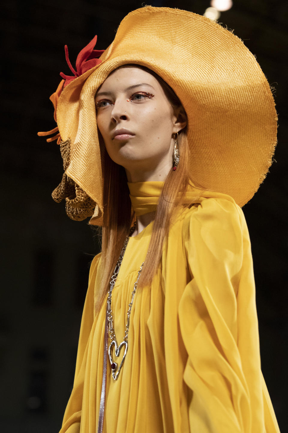 The Marc Jacobs collection is modeled during Fashion Week, Wednesday, Sept. 11, 2019, in New York. (AP Photo/Mary Altaffer)