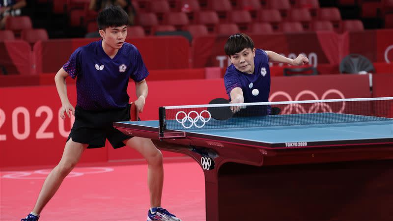 東京奧運中華桌球代表隊選手林昀儒、鄭怡靜。（圖／體育署提供）
