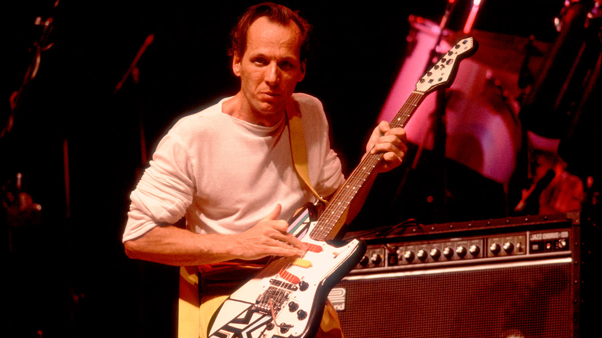  Adrian Belew live onstage with King Crimson in 1984. 