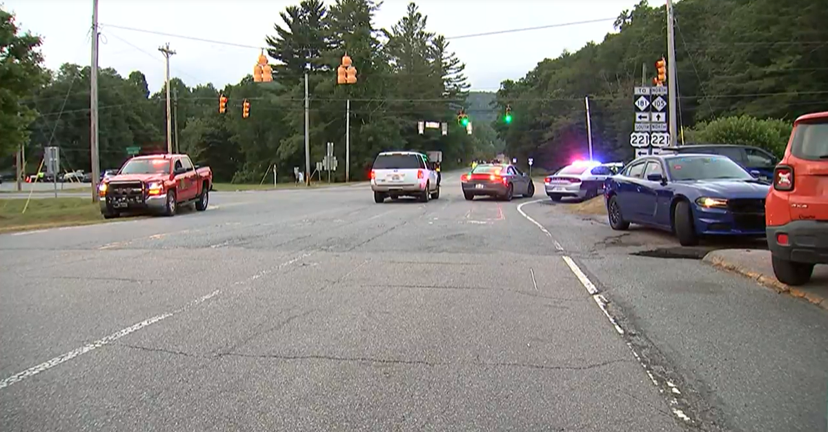 One woman is dead and at least three hurt after the driver of a van reportedly swerved into a group of runners at a popular 5-mile race in North Carolina (WVLT/video screengrab)